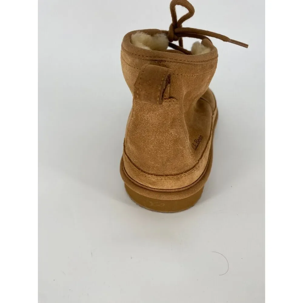 L.L. Bean Wicked Good Lodge Chukka Boots Mens 10 Med Suede Shearling Moccasin